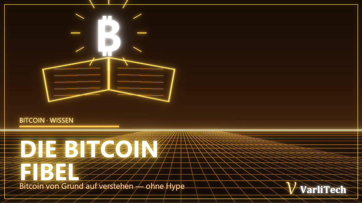 Neon-Cover: Die Bitcoin Fibel — Bitcoin-Wissen im Synthwave-Stil